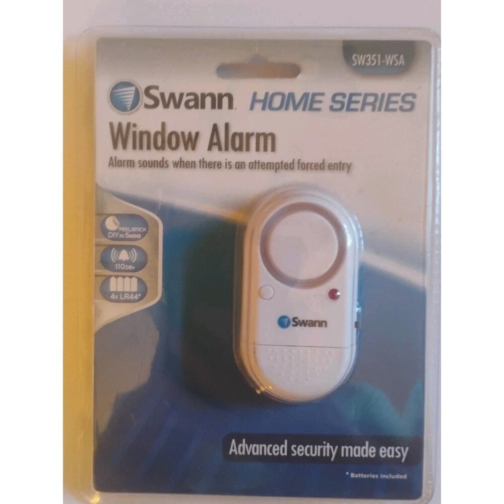 Swann Home Series Window Alarms DIY Installation 110db Siren Sensitivity Select